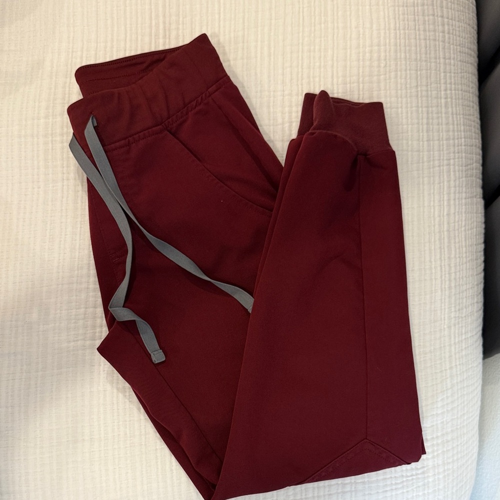 Figs Burgundy Joggers